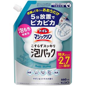 花王 トイレマジックリン トイレ用洗剤 こすらずスッキリ泡パック サボン＆シトラス 詰替 660ml｜skin100