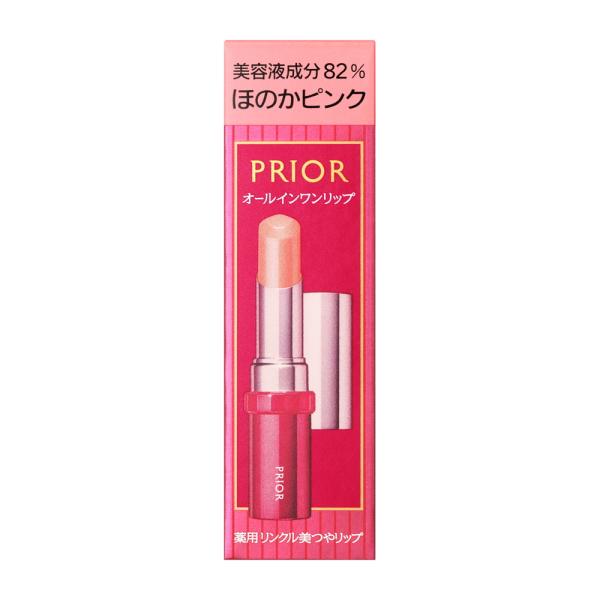 資生堂 プリオール 薬用 リンクル美つやリップ ほのかピンク 3.5g リップクリーム 医薬部外品