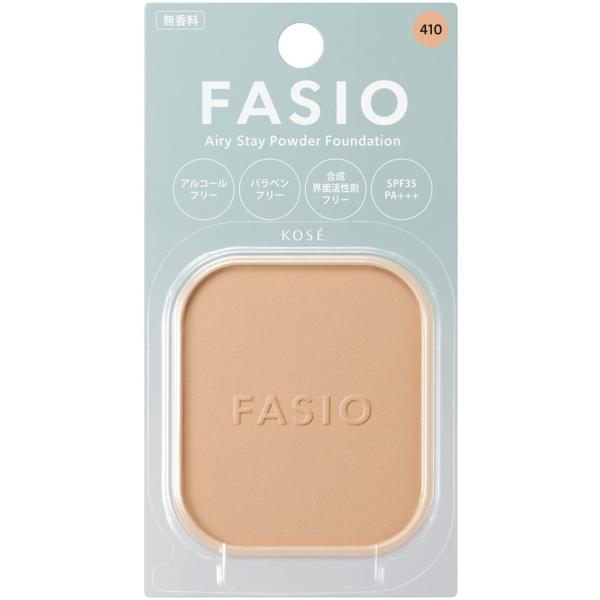 コーセー FASIO ファシオ エアリーステイ パウダーファンデーション 410 オークル 10g