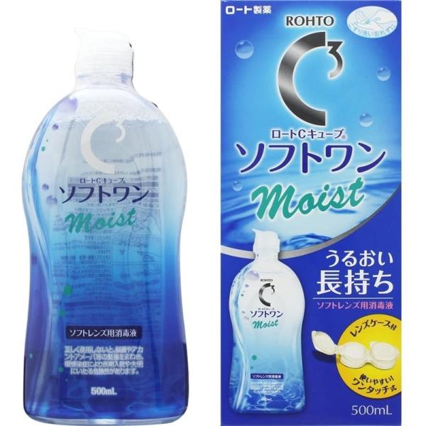 ロート製薬 ロートCキューブ ソフトワン モイストa ソフトレンズ用消毒液 500ml