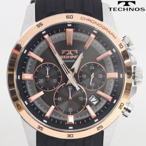 TECHNOS クロノグラフ腕時計 デイトウレタンベルトウォッチ T8A28PE