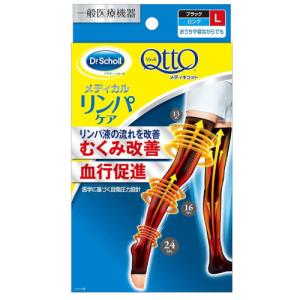 ◆6個セット/【お取り寄せ対象品】おうちでメディキュット MediQttO ロング ブラック L [レキットベンキーザー・ジャパン]