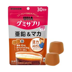 ◆2個セット/【メール便送料無料】ＵＨＡグミサプリ 亜鉛＆マカ 30日分 60粒[ＵＨＡ味覚糖]