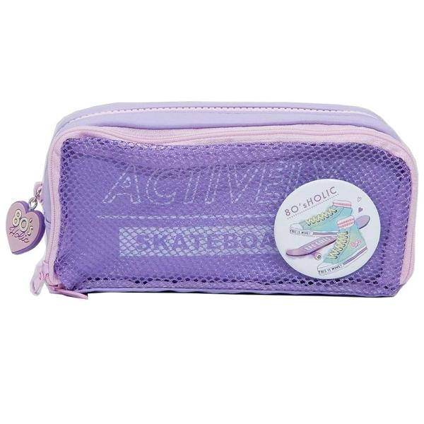 ペンポーチ[80’s HOLIC]メッシュ ポケット BOX ペンケース/SPORTS
