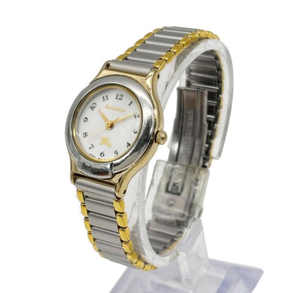 BURBERRYS バーバリーズ レディース腕時計 QZ SS/GP シルバー/ゴールド 6031-...