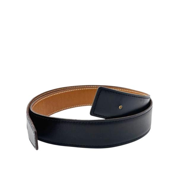 HERMES エルメス 替えベルト リバーシブル 70 ボックスカーフ/クシュベル ブラック/ゴール...