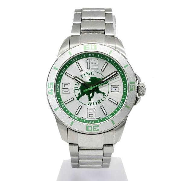 HUNTING WORLD ハンティングワールド メンズ腕時計 オーシャンブリーズ QZ SS シル...