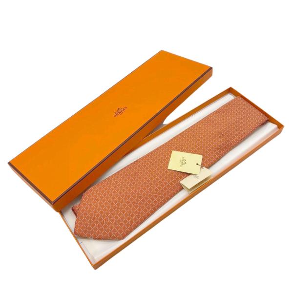 【未使用・保管品】HERMES エルメス ネクタイ Hモチーフ タイル柄 H AU CARREAU ...