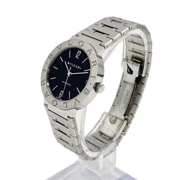 BVLGARI ブルガリ ブルガリブルガリ メンズ腕時計 BB33SS 自動巻 SS シルバー/黒文...