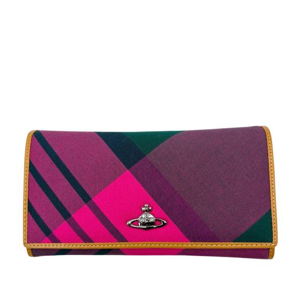 VivienneWestwood ヴィヴィアンウエストウッド オーブ 二つ折り長財布 キャンバス/レ...