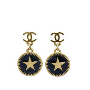 シャネル ココマーク 96A イヤリング 片耳のみ ブラック アイボリー ゴールド 直径2.7cm ヴィンテージ CHANEL CHANEL（シャネル） ココマーク ロゴ イヤリング アンティーク