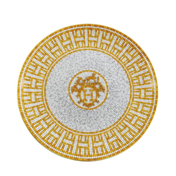 HERMES エルメス モザイク24 ヴァンキャトル デザートプレート 21cm ゴールド