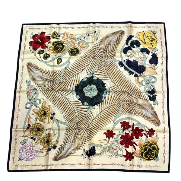 HERMES エルメス スカーフ カレ90 『Fleurs de L'Opera(オペラの花)』 シ...