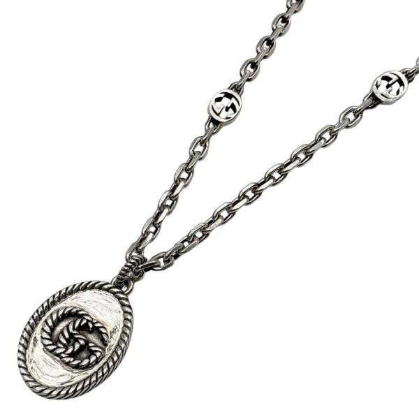 GUCCI グッチ ネックレス ダブルGG ペンダント Ag925 シルバー 25.9g
