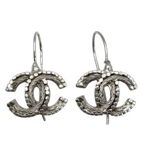 CHANEL シャネル ピアス ココマーク シルバー GP ラインストーン