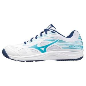 バドミントンシューズ ミズノ ライトスカイ ユニセックス ホワイト×ターコイズ×ネイビー 71GA2145 19