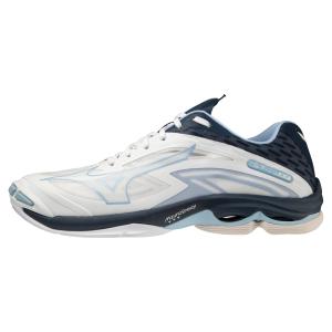 バレーボールシューズ ミズノ ウエーブライトニングZ7 ユニセックス  ホワイト×ネイビー×サックス V1GA2200 25　特価　返品交換不可