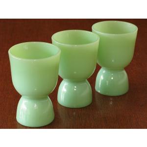 FIRE KING ファイヤーキング ジェダイ エッグカップ 3個セット : SK