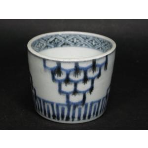 古伊万里 染付 山水文 見込み帆掛け舟 蛇の目高台 蕎麦猪口 (23) : SK