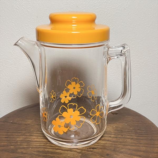 ヴィンテージ 昭和レトロ 花柄 ブルームピッチャー クッキングピッチャー 樹脂製 プラ