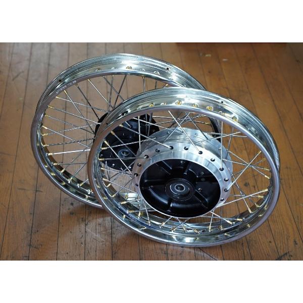 カワサキZ1/Z2/KZ900/H2　　フロント＆リアホイール　組立済み　40穴　1.85＊19　2...