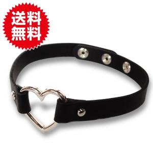 かっこ可愛い ハート レザー チョーカー パンク ネックレス ジュエリー アクセサリー 革