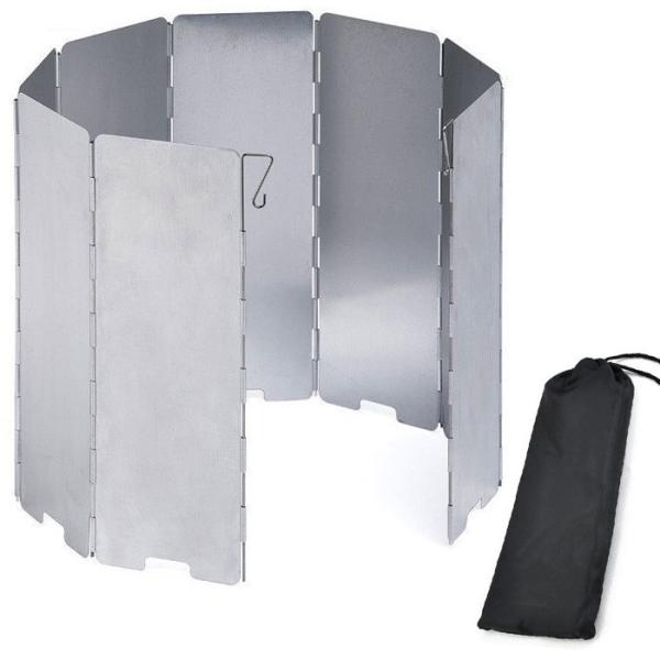 在庫処分 ウインドスクリーン 風防 風除け 風除パネル 8枚 キャンプ クッカー 焚き火 バーベキュ...