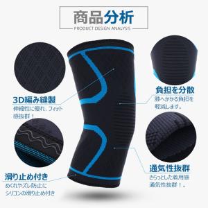 膝 サポーター スポーツ 1枚 薄型 大きいサ...の詳細画像2