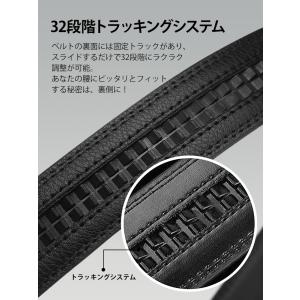 ベルト メンズ 穴レス オートロック式 本革 ...の詳細画像5