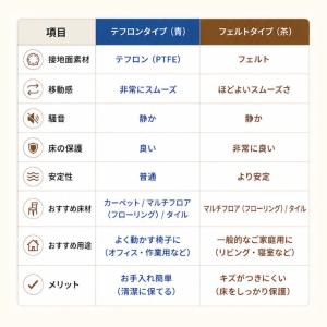 椅子脚カバー カルガルー 滑るタイプ フェルト...の詳細画像5