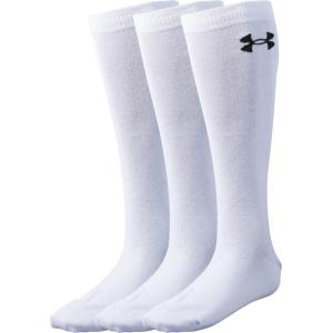 UNDER ARMOUR アンダーアーマー BB CC SOLID SOCKS 3P ホワイト 1313603-100 野球 靴下 ソックス｜sky-spo