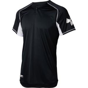 UNDER ARMOUR アンダーアーマー UA 1 BUTTON BB SHIRT ブラック 1314084-001 野球 トレーニングウェアー｜sky-spo