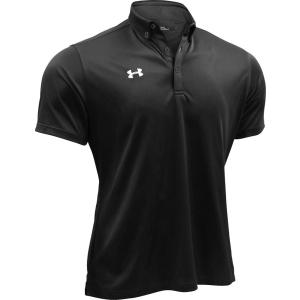 UNDER ARMOUR アンダーアーマー TEAM ARMOUR POLO BD ブラック/ホワイト 1342582-001 トレーニングウェアー｜sky-spo