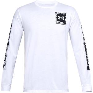 UNDER ARMOUR アンダーアーマー BOX LOGO SKETCH LS WHT ホワイト/BLK ブラック 1357177-100 Tシャツ ボックスロゴ｜sky-spo