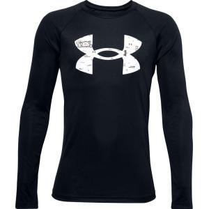 UNDER ARMOUR アンダーアーマー UA TECH LOGO FILL LS BLK ブラック /WHT ホワイト 1357601-001 Tシャツ｜sky-spo