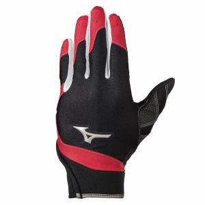 MIZUNO ミズノ ジュニア守備手袋 レッド×ブラック 守備用手袋 野球 1EJEY21062