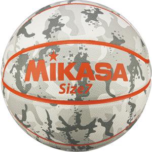 ミカサ MIKASA バスケット カモ柄 ホワイト 7号  B730YCFW ボール｜sky-spo