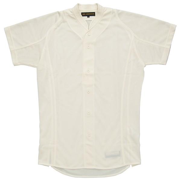 ＺＥＴＴ（ゼット）プロステイタスユニフォームシャツ（立襟）アイボリー BU505ST-3100 野球