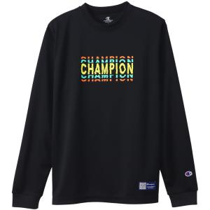 Champion（チャンピオン） LONG SLEEVE ロングスリーブ ブラック/イエロー C3WV407-094 バレーボール ウェアー｜sky-spo