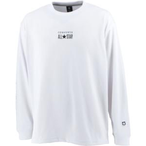 CONVERSE コンバース 2F クルーネックロングスリーブTシャツ ホワイト CA222384L-1100 スポーツウェアー｜sky-spo