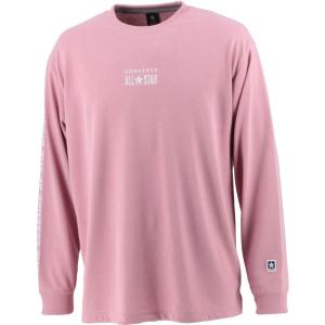 CONVERSE コンバース 2F クルーネックロングスリーブTシャツ ピンク CA222384L-6100 スポーツウェアー｜sky-spo