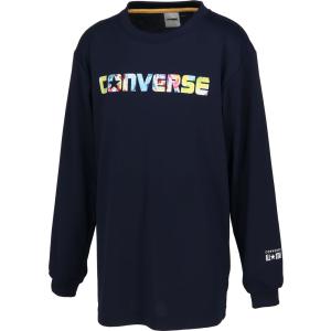 CONVERSE コンバース JRプリントロングスリーブシャツ ネイビー CB432356L-2900 バスケット