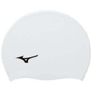 MIZUNO ミズノ シリコーンキャップ ホワイト N2JW8040 水泳 スイミング 水泳帽｜sky-spo