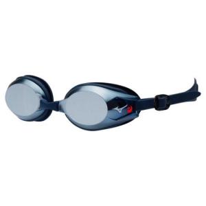 MIZUNO ミズノ ゴーグル（クッションタイプ） ブルー×シルバーミラー Tv14% N3JE6021 水泳 スイミング 水中眼鏡 水中メガネ