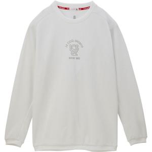 lecoqsportif ルコック ヘランカワッフルロングスリーブシャツ ホワイト QMMXJB01-WH トレーニングウェアー｜sky-spo