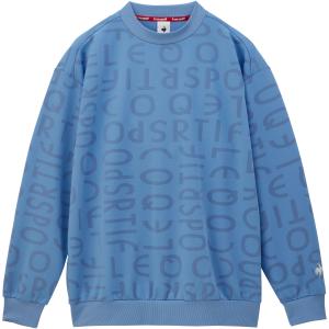 lecoqsportif ルコック ジャガードスウェット ブルー QMMXJC42-BL トレーニングウェアー｜sky-spo