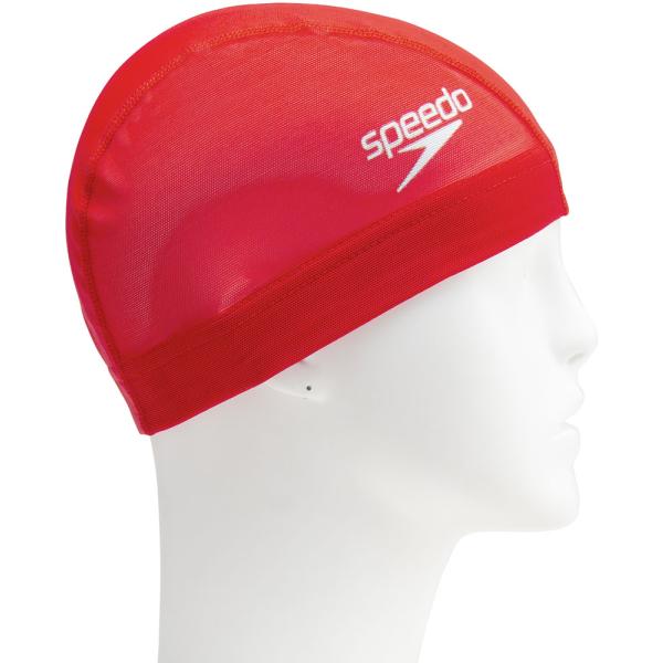 speedo（スピード） LOGO MESH CAP レッド SE12050-RE 水泳帽 水泳 ス...