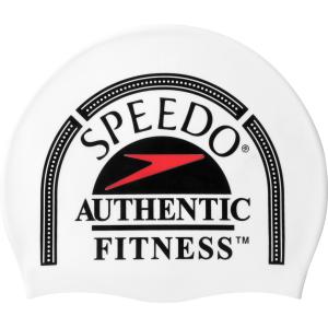 Speedo スピード PRINT SILICONE CAP キャップ ホワイト SE12310-W 水泳 スイミング 水泳帽｜sky-spo