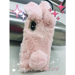 iphoneX.7.と8用ケース ウサギの耳毛...の詳細画像2