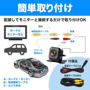 バックカメラ リアカメラ 車 車載カメラ 後付...の詳細画像4